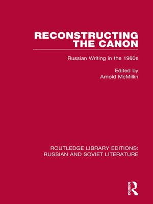 cover image of Reconstructing the Canon